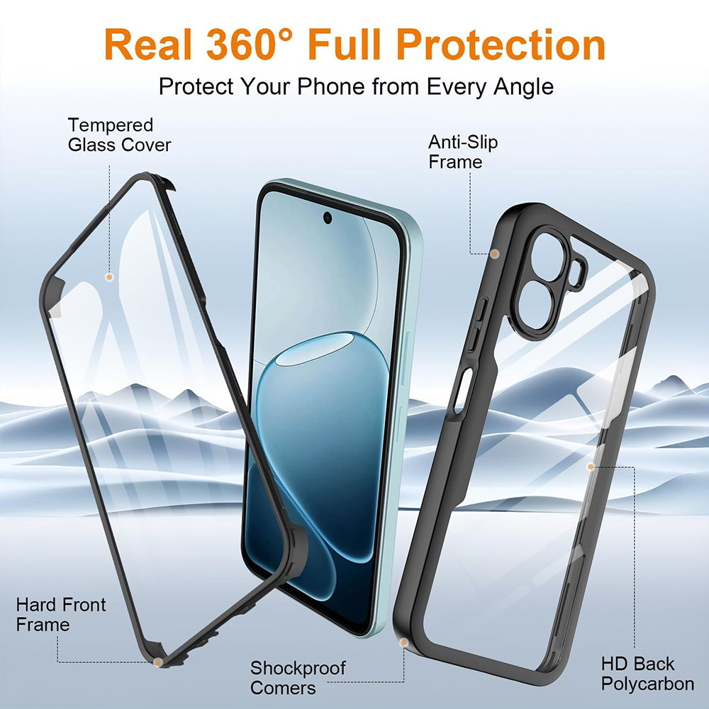 Deksel for Oppo A6k 4G / A6x 4G / A6x, Techsuit, ColorVerse 360, Svart