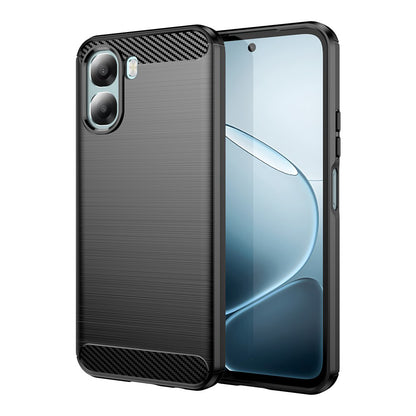 Deksel for Oppo A6x 4G / A6x, Techsuit, Karbon, Svart