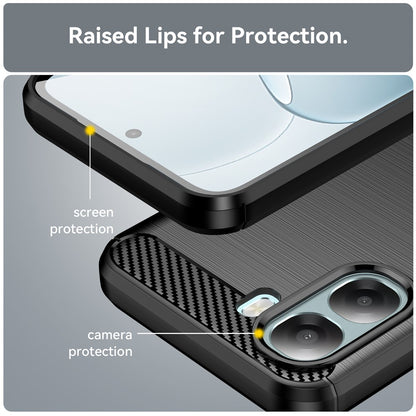 Deksel for Oppo A6x 4G / A6x, Techsuit, Karbon, Svart