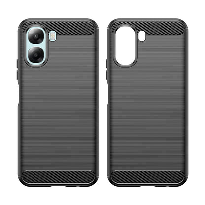 Deksel for Oppo A6x 4G / A6x, Techsuit, Karbon, Svart