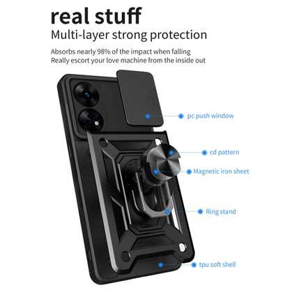 Deksel for Oppo A78 4G, Techsuit, CamShield, Svart