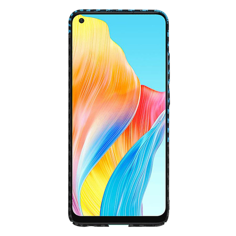 Deksel for Oppo A78 4G, Techsuit, Carbonite FiberShell, Svart Bleu