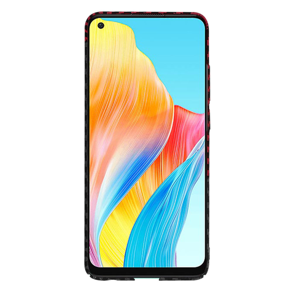 Deksel for Oppo A78 4G, Techsuit, Carbonite FiberShell, Svart Rød