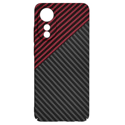 Deksel for Oppo A78 4G, Techsuit, Carbonite FiberShell, Svart Rød