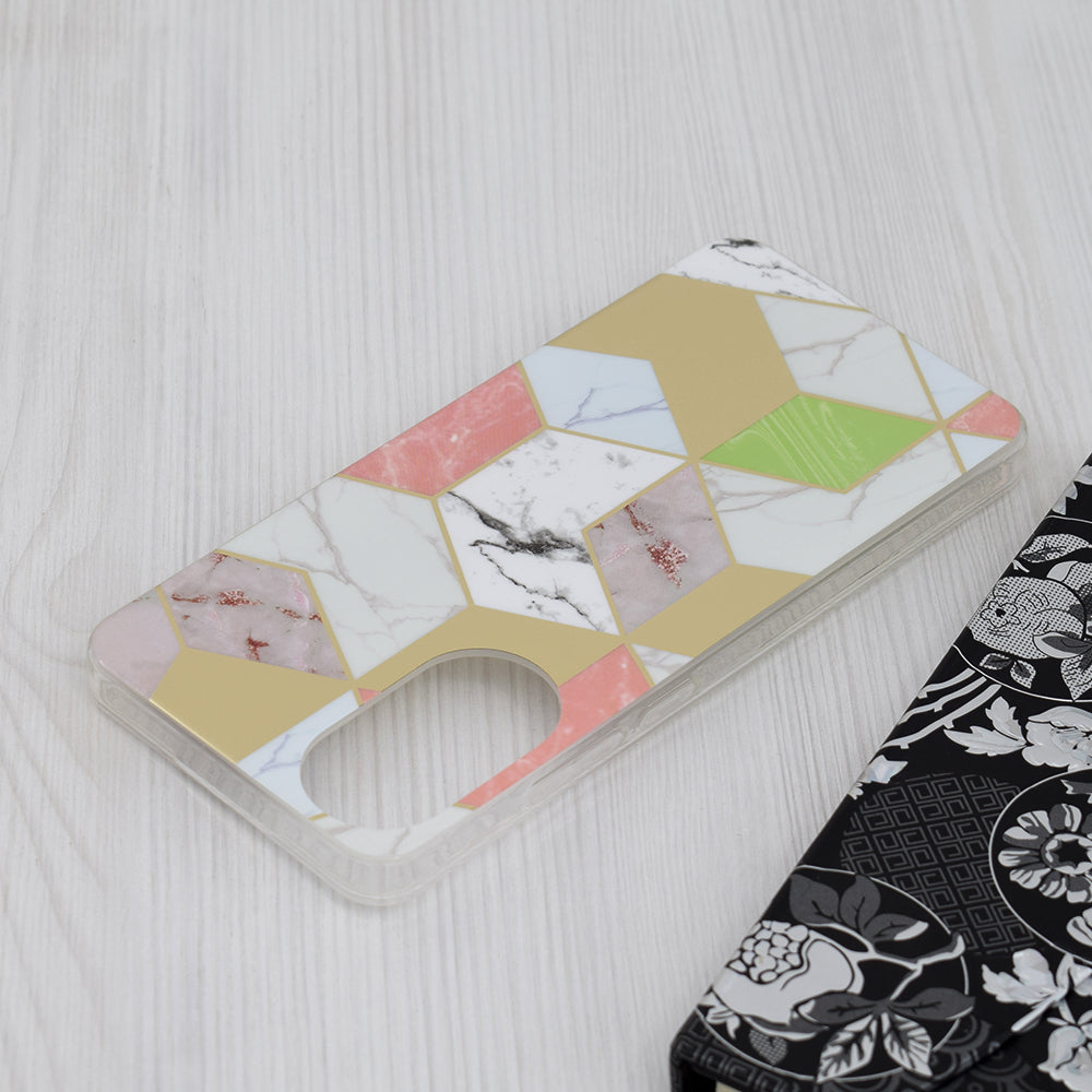 Deksel til Oppo A78 4G, Techsuit, Marmor, Lilla