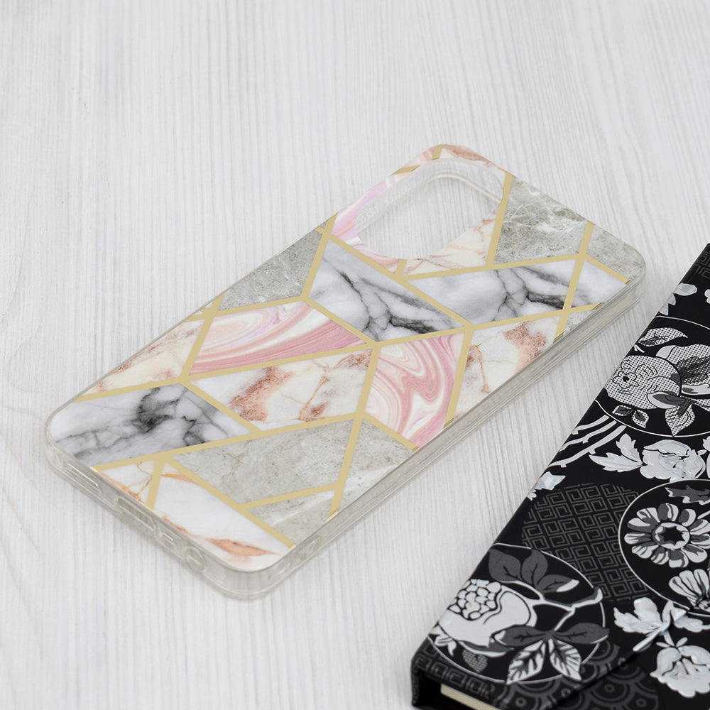 Deksel til Oppo A78 4G, Techsuit, Marble, Rosa
