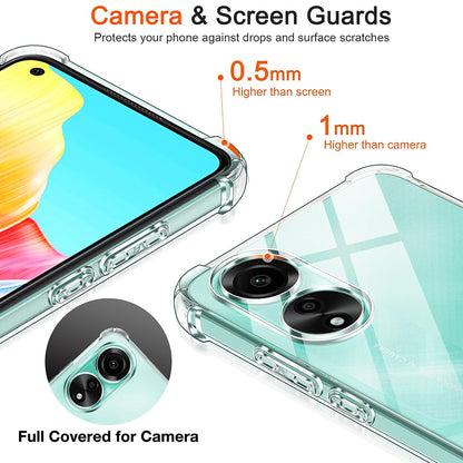 Deksel til Oppo A78 4G, Techsuit, Støtsikker Klar, Transparent