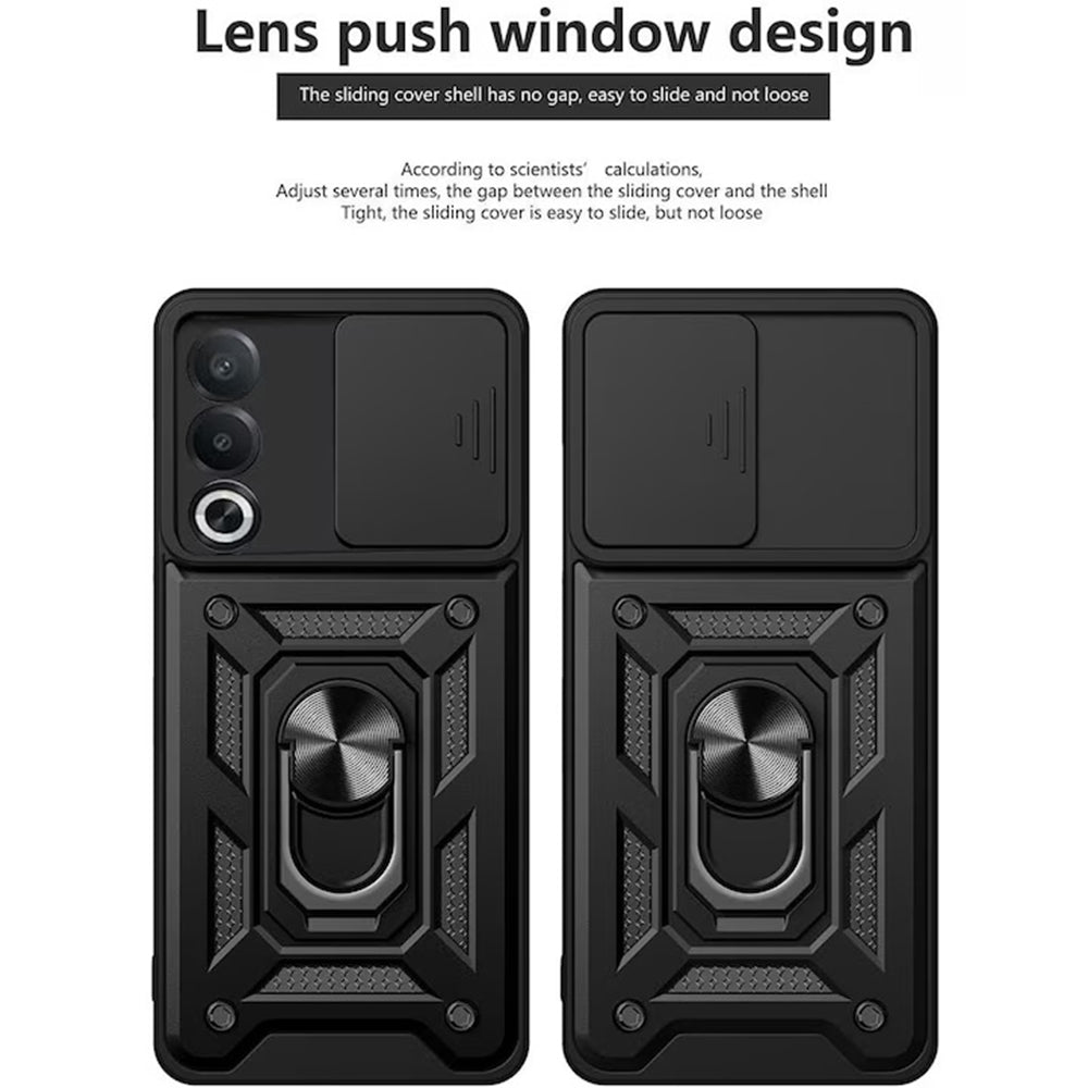 Deksel for Oppo A80, Techsuit, CamShield, Svart