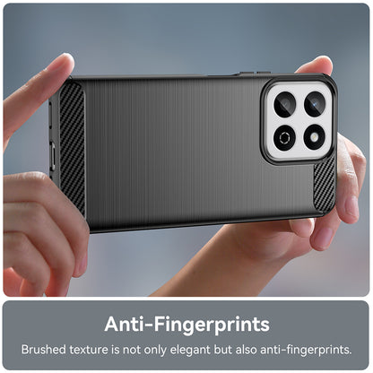 Deksel til Oppo A80, Techsuit, Karbon, Svart