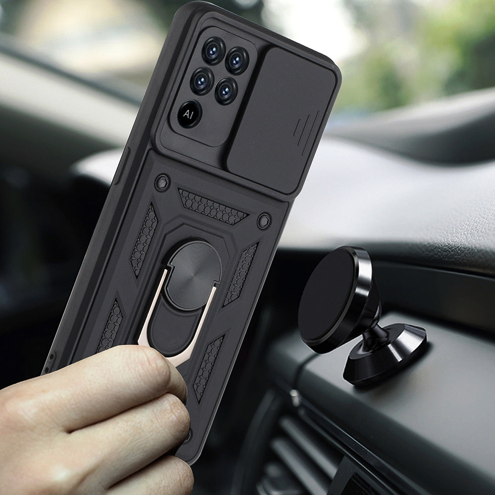 Deksel for Oppo A94 / Reno5 Lite, Techsuit, CamShield, Svart