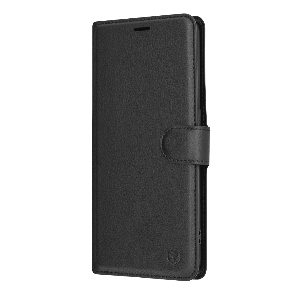 Deksel for Oppo A94 / Reno5 Lite, Techsuit, Leather Folio, Svart