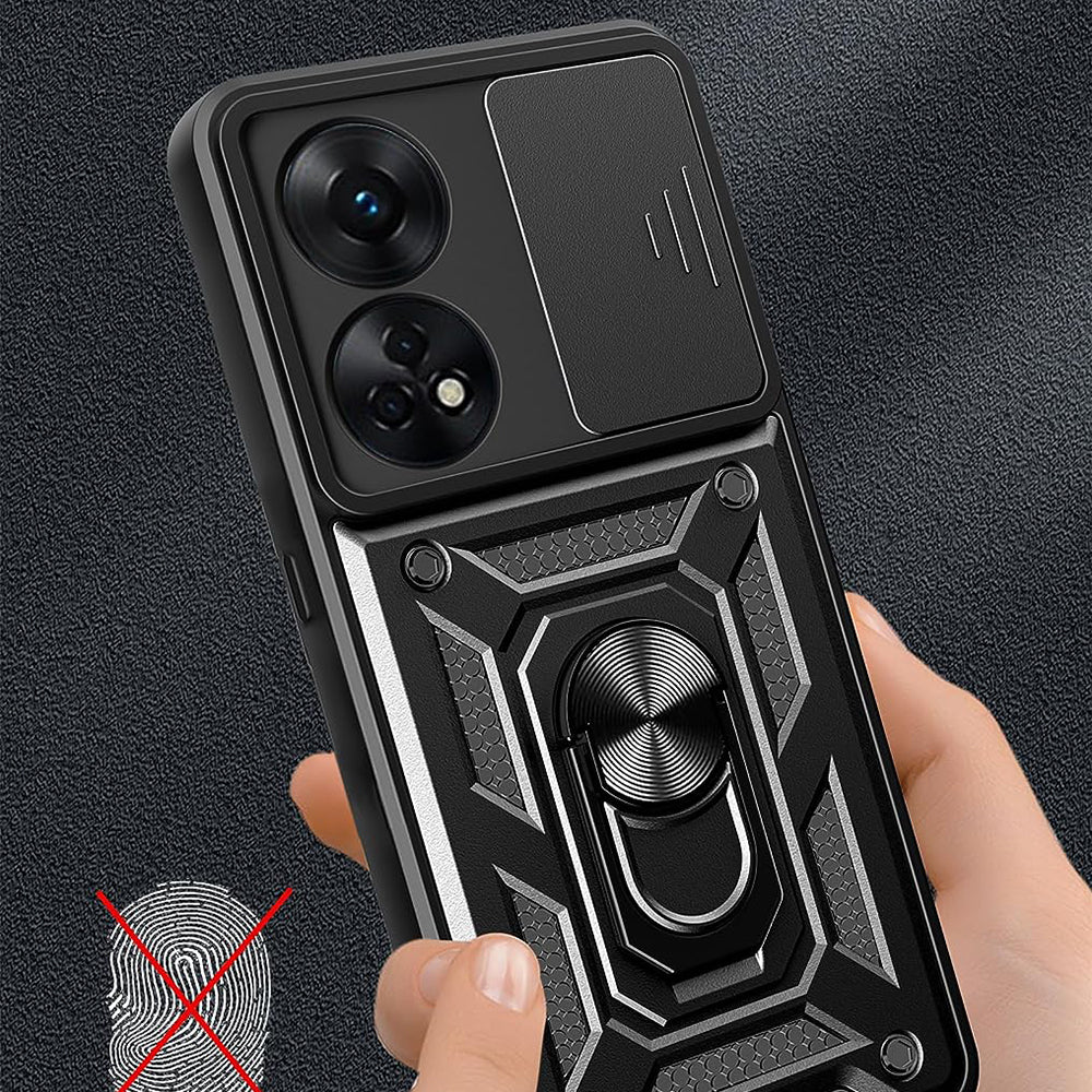 Deksel for Oppo A98, Techsuit, CamShield, Svart