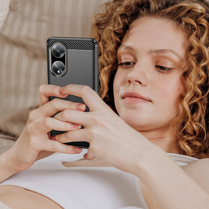 Deksel til Oppo A98, Techsuit, Karbon, Svart