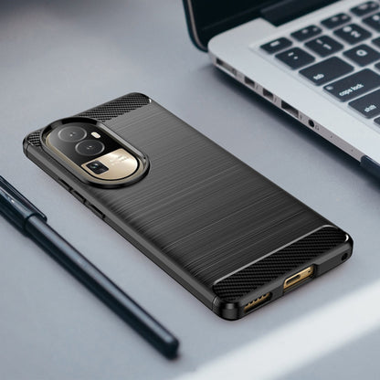 Deksel til Oppo Reno10 / Reno10 Pro, Techsuit, Karbon, Svart