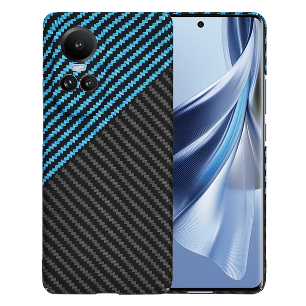 Deksel for Oppo Reno10 / Reno10 Pro, Techsuit, Carbonite FiberShell, Svart Bleu