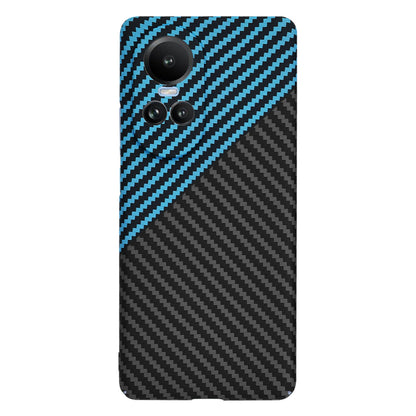 Deksel for Oppo Reno10 / Reno10 Pro, Techsuit, Carbonite FiberShell, Svart Bleu
