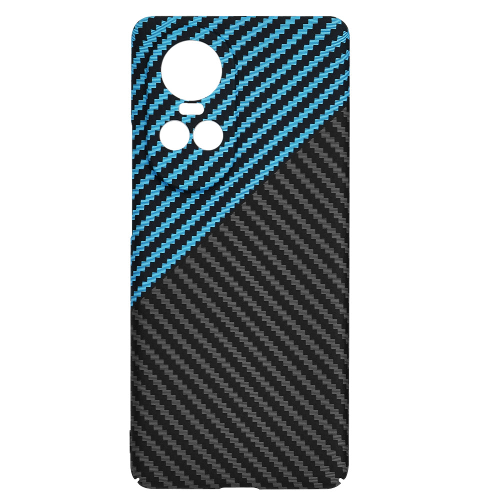 Deksel for Oppo Reno10 / Reno10 Pro, Techsuit, Carbonite FiberShell, Svart Bleu