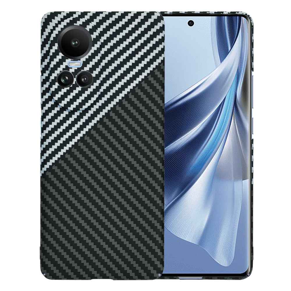 Deksel for Oppo Reno10 / Reno10 Pro, Techsuit, Carbonite FiberShell, Svart Grå