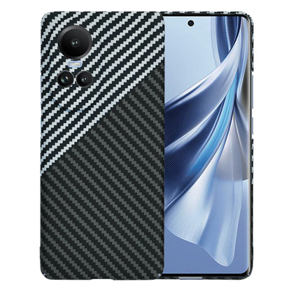 Deksel for Oppo Reno10 / Reno10 Pro, Techsuit, Carbonite FiberShell, Svart Grå