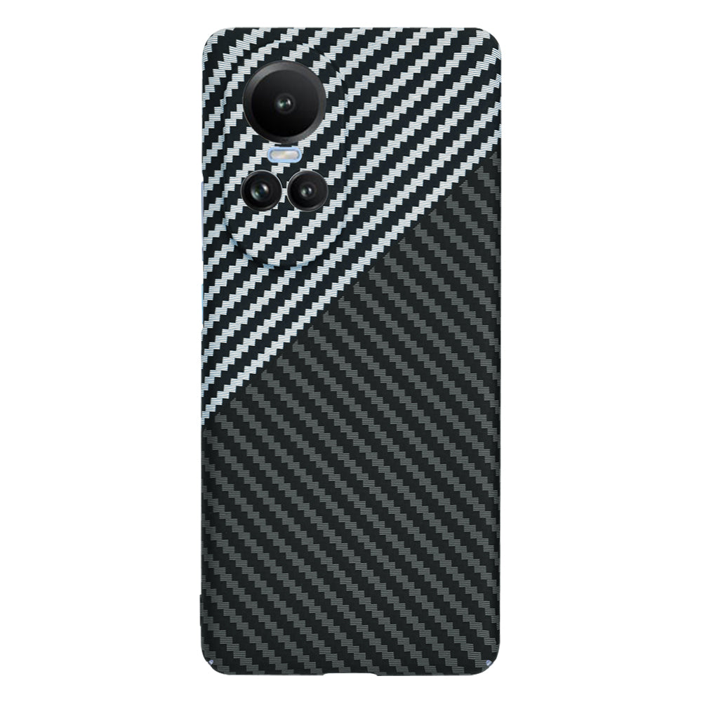 Deksel for Oppo Reno10 / Reno10 Pro, Techsuit, Carbonite FiberShell, Svart Grå