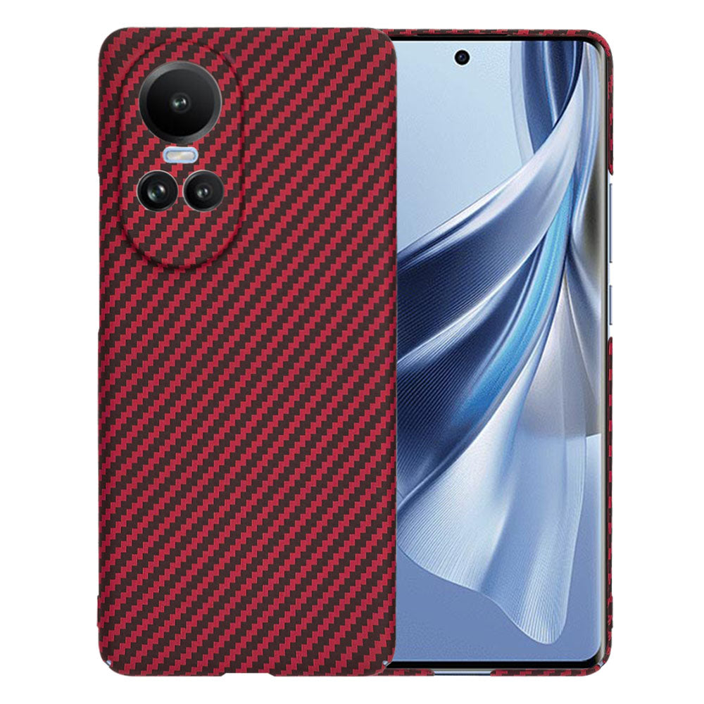 Deksel for Oppo Reno10 / Reno10 Pro, Techsuit, Carbonite FiberShell, Rød
