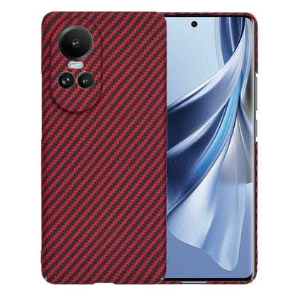 Deksel for Oppo Reno10 / Reno10 Pro, Techsuit, Carbonite FiberShell, Rød