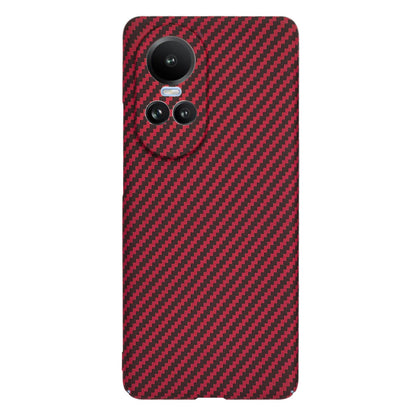 Deksel for Oppo Reno10 / Reno10 Pro, Techsuit, Carbonite FiberShell, Rød