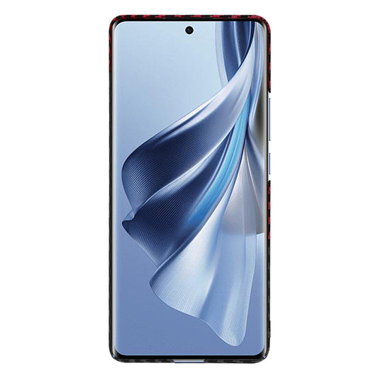 Deksel for Oppo Reno10 / Reno10 Pro, Techsuit, Carbonite FiberShell, Svart Rød