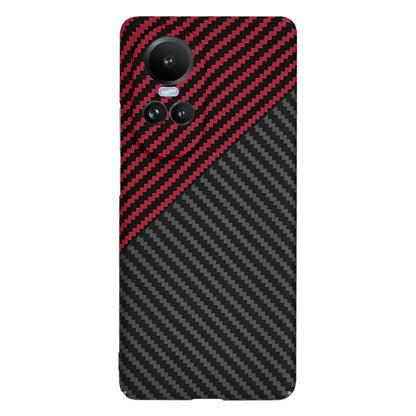 Deksel for Oppo Reno10 / Reno10 Pro, Techsuit, Carbonite FiberShell, Svart Rød