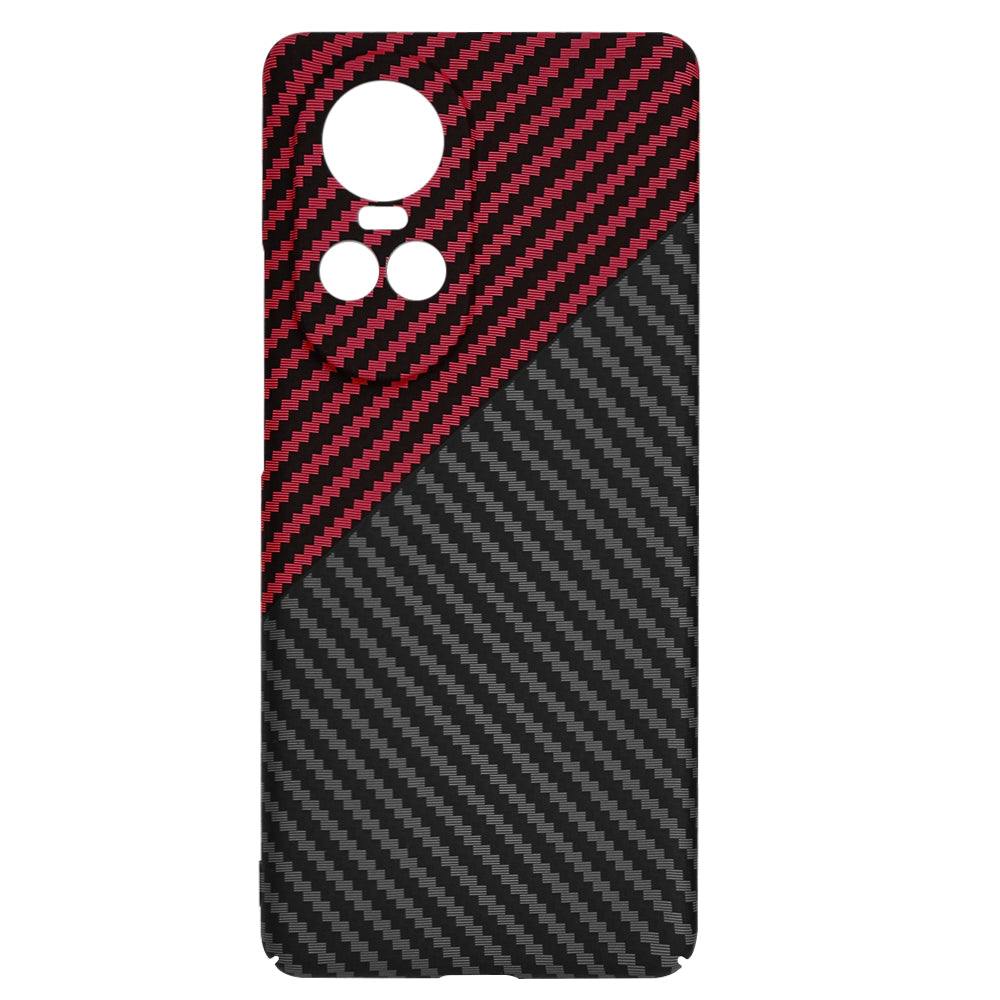 Deksel for Oppo Reno10 / Reno10 Pro, Techsuit, Carbonite FiberShell, Svart Rød