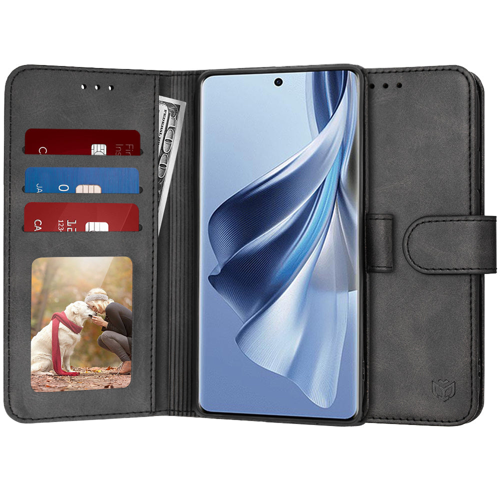 Deksel for Oppo Reno10 / Reno10 Pro, Techsuit, Diary Book, Svart