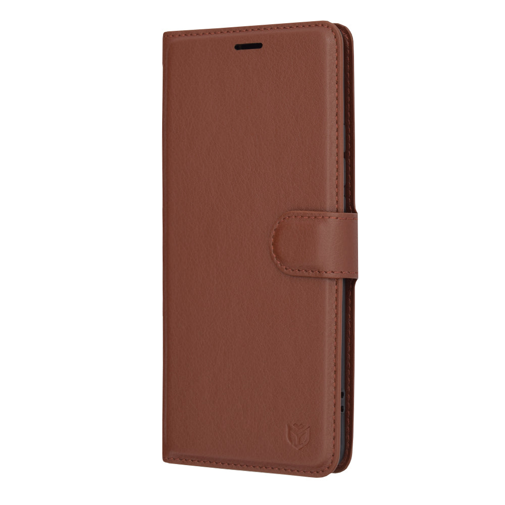 Deksel for Oppo Reno10 / Reno10 Pro, Techsuit, Leather Folio, Brun