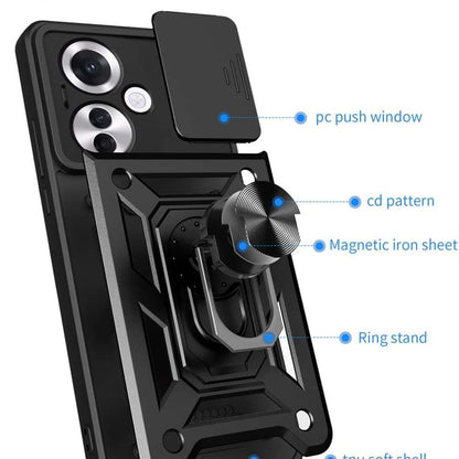 Deksel for Oppo Reno11 F, Techsuit, CamShield, Svart