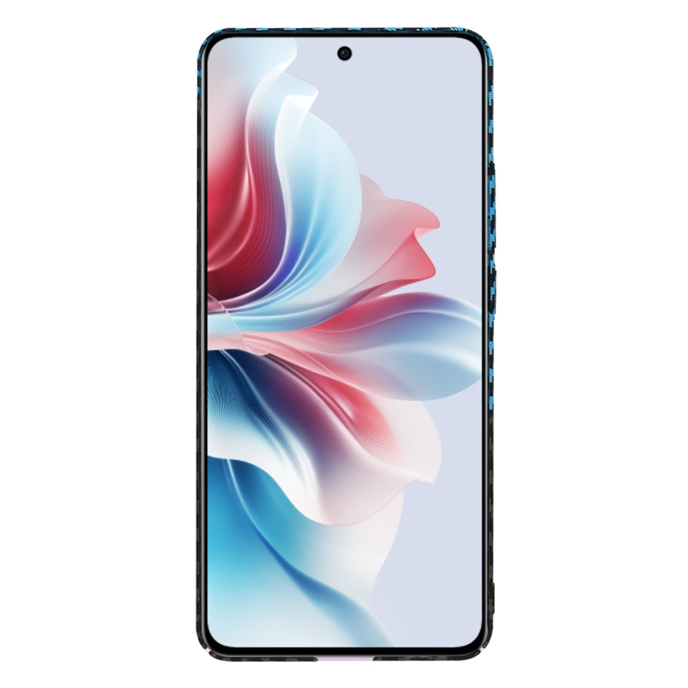 Deksel til Oppo Reno11 F, Techsuit, Carbonite FiberShell, Svart Bleu