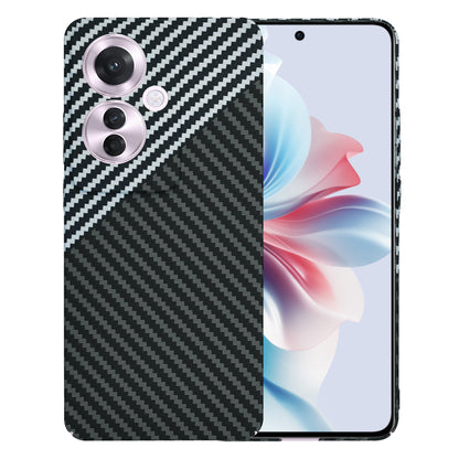 Deksel for Oppo Reno11 F, Techsuit, Carbonite FiberShell, Svart Grå