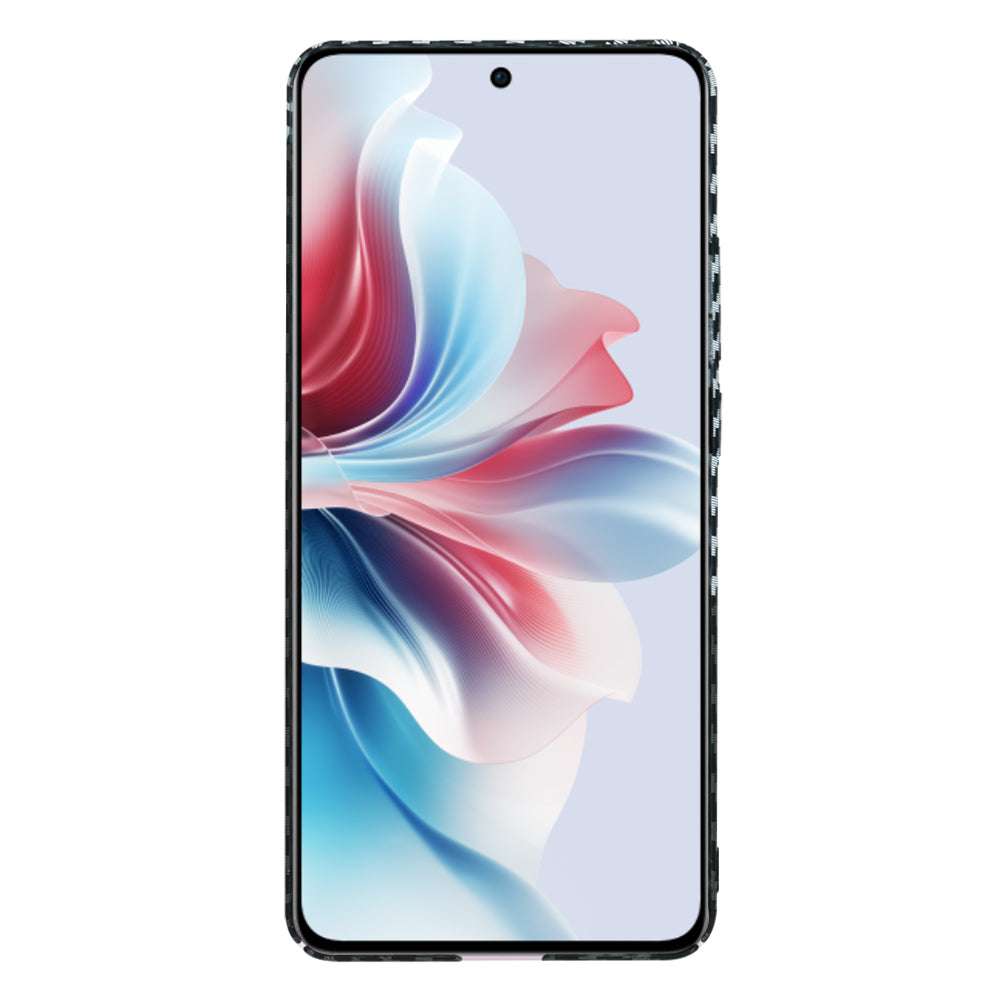 Deksel for Oppo Reno11 F, Techsuit, Carbonite FiberShell, Svart Grå