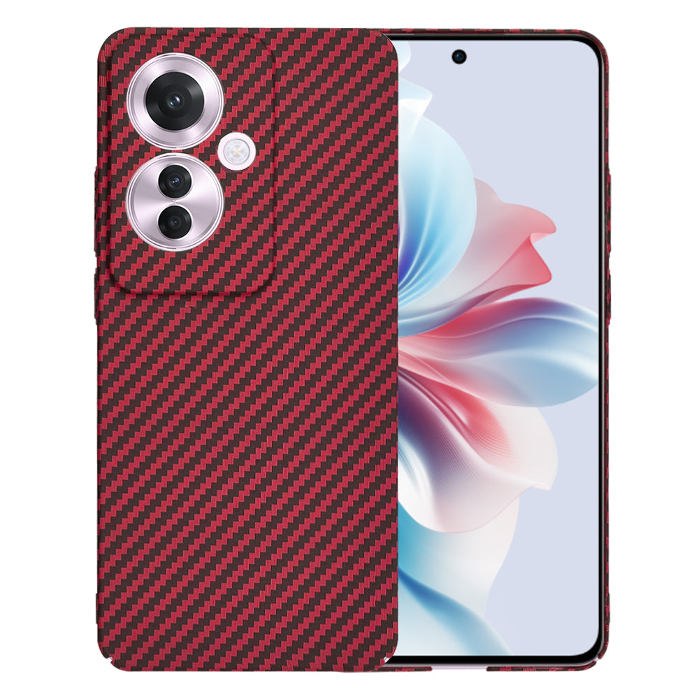 Deksel til Oppo Reno11 F, Techsuit, Carbonite FiberShell, Rød