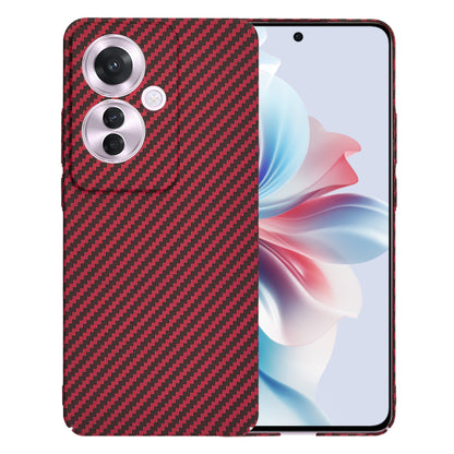 Deksel til Oppo Reno11 F, Techsuit, Carbonite FiberShell, Rød