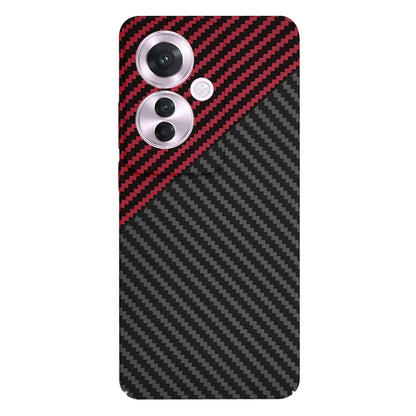 Deksel for Oppo Reno11 F, Techsuit, Carbonite FiberShell, Svart Rød