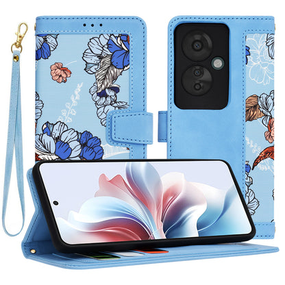 Deksel for Oppo Reno11 F, Techsuit, FlipCraft, Blå