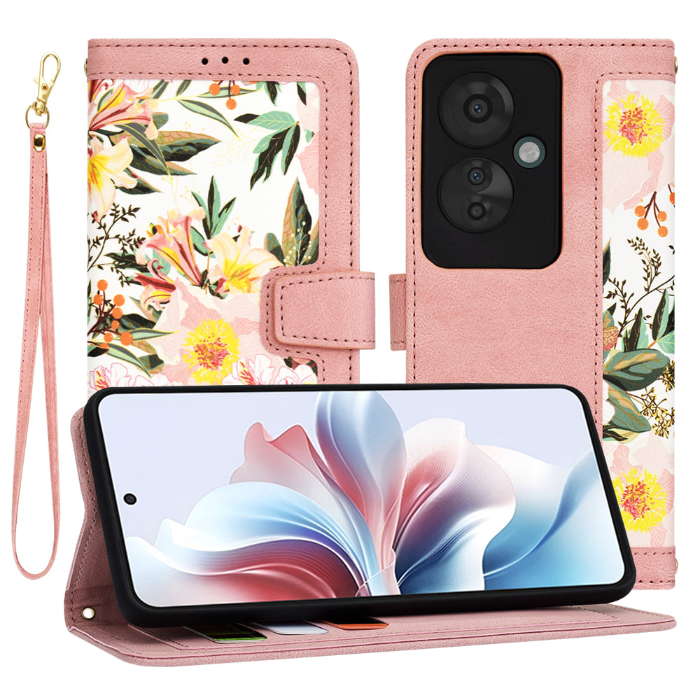 Deksel til Oppo Reno11 F, Techsuit, FlipCraft, Rosa