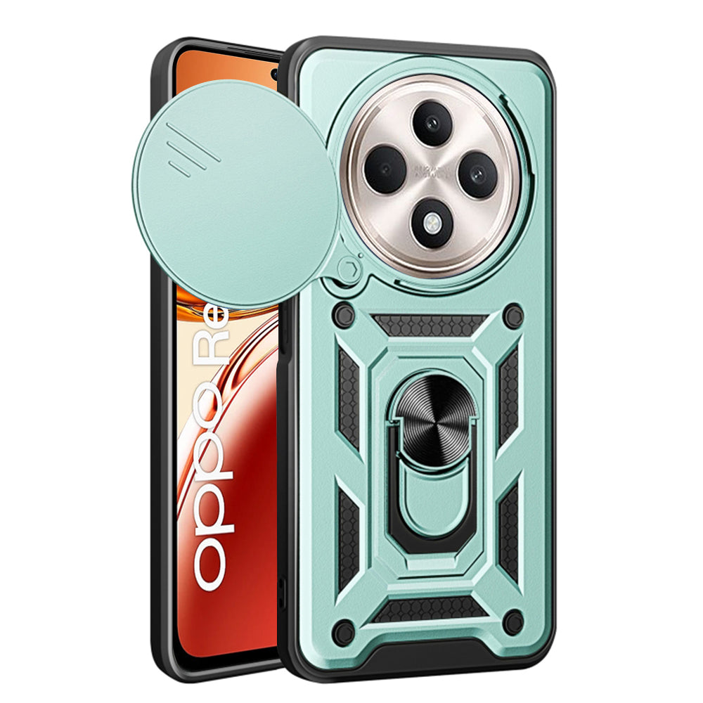 Deksel til Oppo Reno12 FS 5G / Reno12 FS 4G / Reno12 F 4G / Reno12 F, Techsuit, CamShield, Grønn