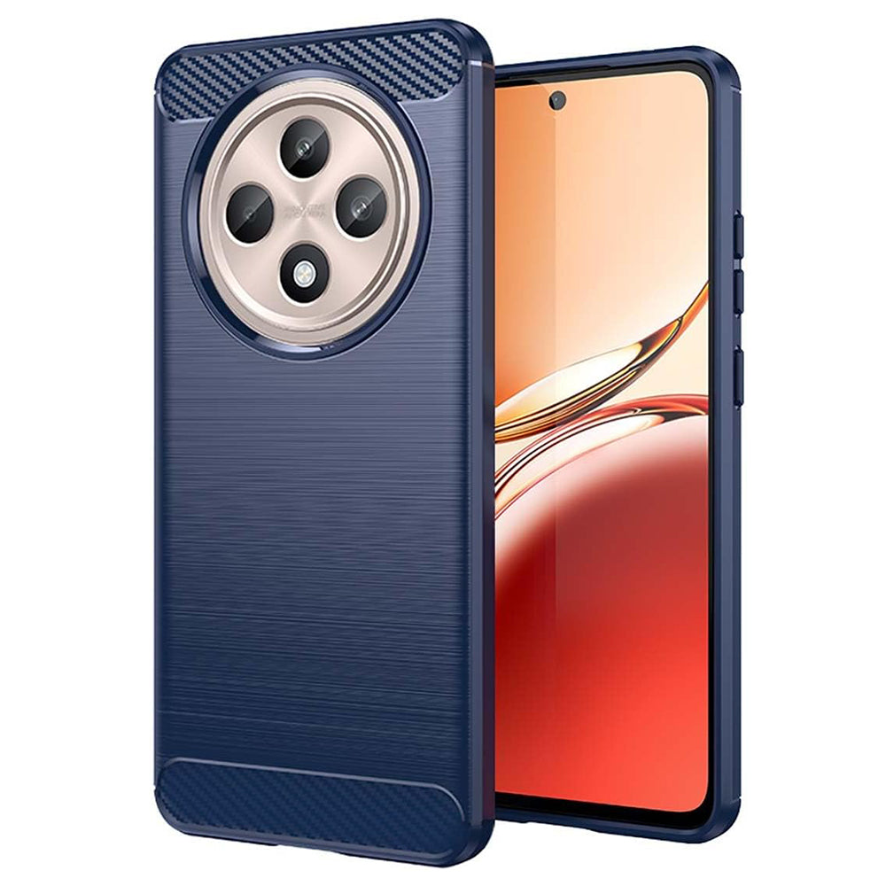 Deksel for Oppo Reno12 FS 5G / Reno12 FS 4G / Reno12 F 4G / Reno12 F, Techsuit, Karbon, Blå