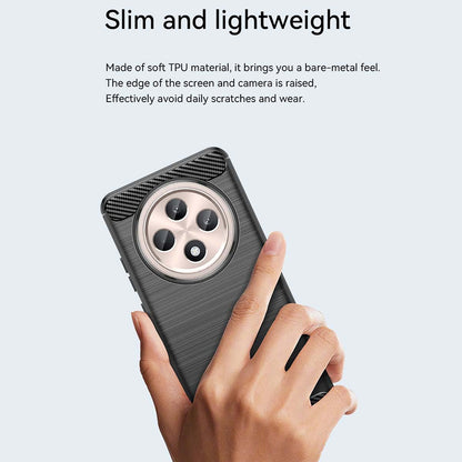 Deksel for Oppo Reno12 FS 5G / Reno12 FS 4G / Reno12 F 4G / Reno12 F, Techsuit, Karbon, Blå