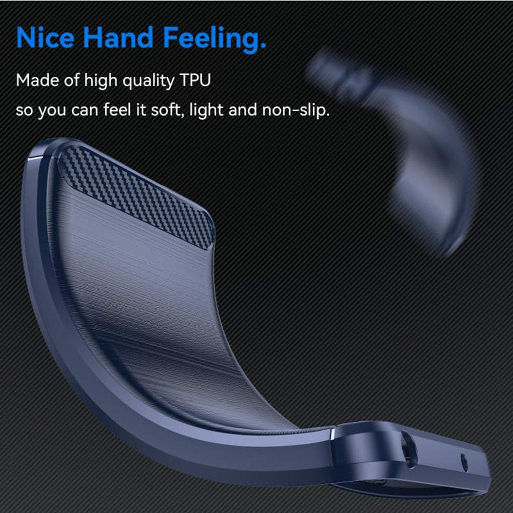 Deksel for Oppo Reno12 FS 5G / Reno12 FS 4G / Reno12 F 4G / Reno12 F, Techsuit, Karbon, Blå