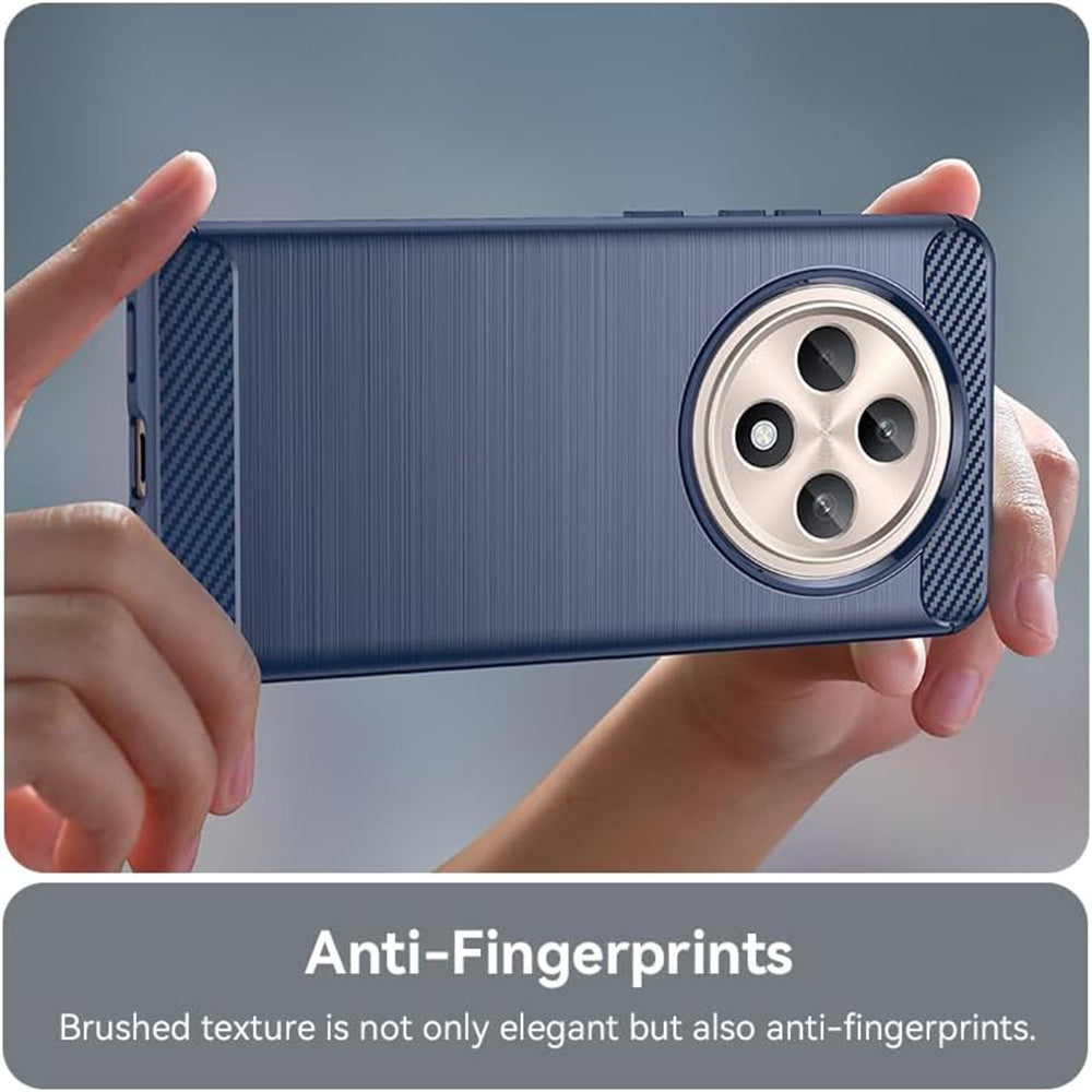 Deksel for Oppo Reno12 FS 5G / Reno12 FS 4G / Reno12 F 4G / Reno12 F, Techsuit, Karbon, Blå