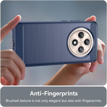 Deksel for Oppo Reno12 FS 5G / Reno12 FS 4G / Reno12 F 4G / Reno12 F, Techsuit, Karbon, Blå