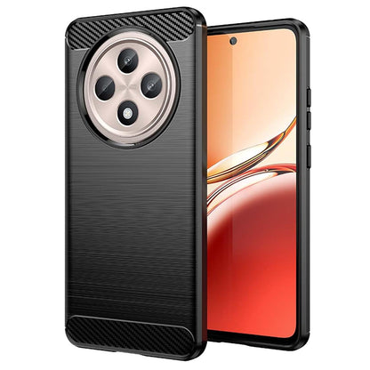 Deksel for Oppo Reno12 FS 5G / Reno12 FS 4G / Reno12 F 4G / Reno12 F, Techsuit, Karbon, Svart