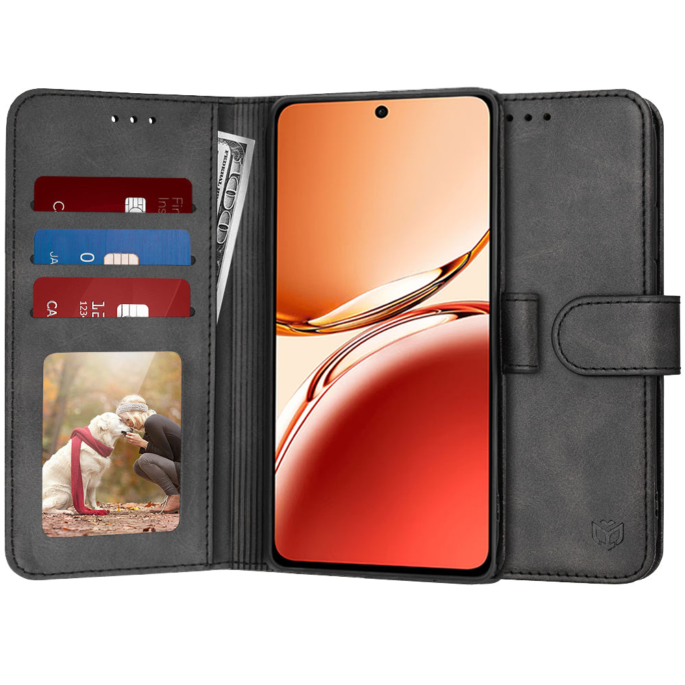 Deksel for Oppo Reno12 FS 5G / Reno12 FS 4G / Reno12 F 4G / Reno12 F, Techsuit, Diary Book, Svart