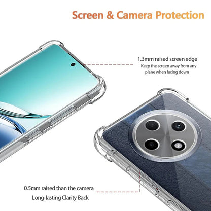 Deksel for Oppo Reno12 FS 5G / Reno12 FS 4G / Reno12 F 4G / Reno12 F, Techsuit, støtsikkert klart, gjennomsiktig